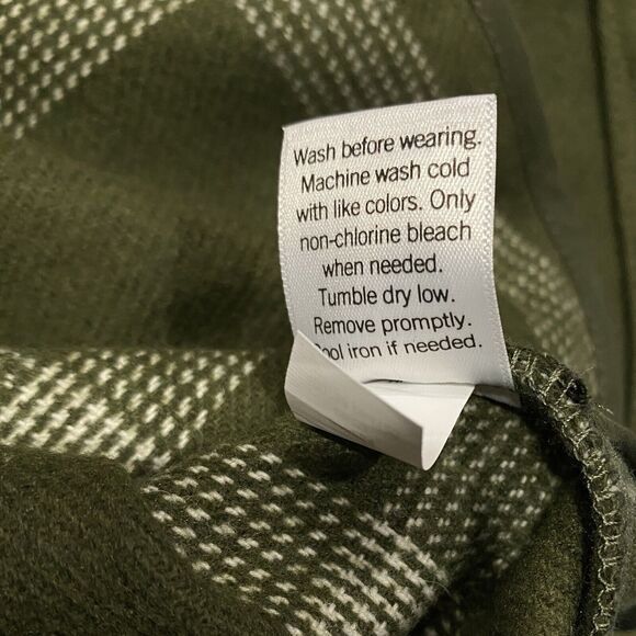 Sonoma Heavyweight Brushed Flannel Shacket Olive Green Plaid Size 2XL women’s - Picture 14 of 14